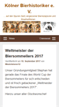 Mobile Screenshot of koelnerbierhistoriker.org